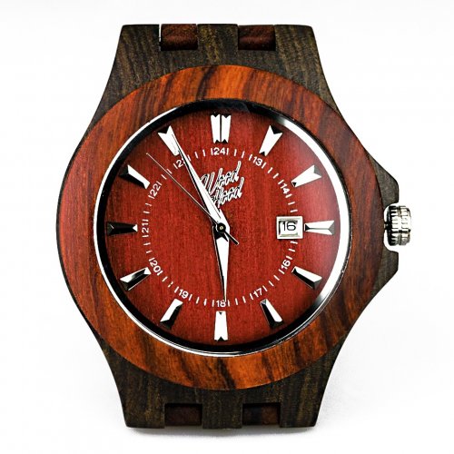 Dřevěné hodinky WoodHood - Chilli. Neobvyklá barevná kombinace, která opravdu vynikne.
