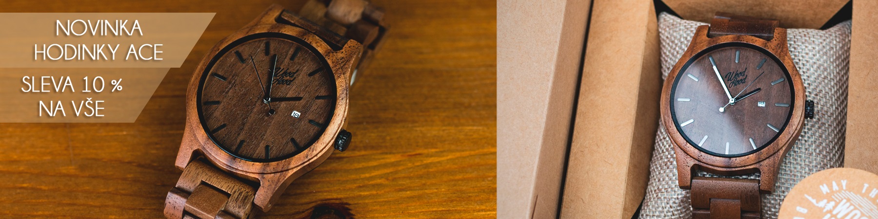 Dřevěné hodinky Ace jsou znovu dostupné! Nejoblíbenější dárek pro muže i ženy.
