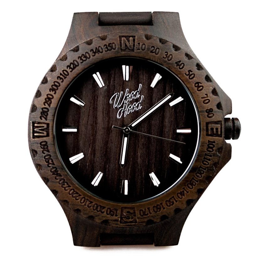 Dřevěné hodinky WoodHood Darkness pro muže i ženy. 
