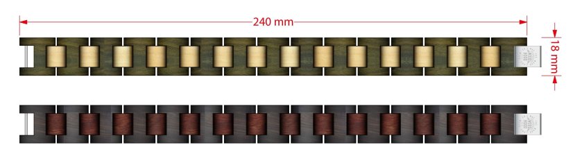 WoodHood - Dark Red Bracelet